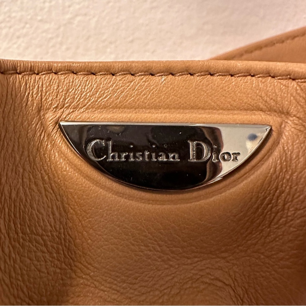 SALE! Dior Leather Bag with Beaded Handle. GREAT condition. RARE, AUTHENTIC. - Picture 7 of 16